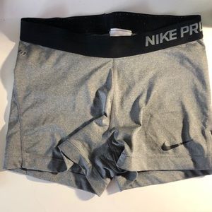 gray nike pros spandex